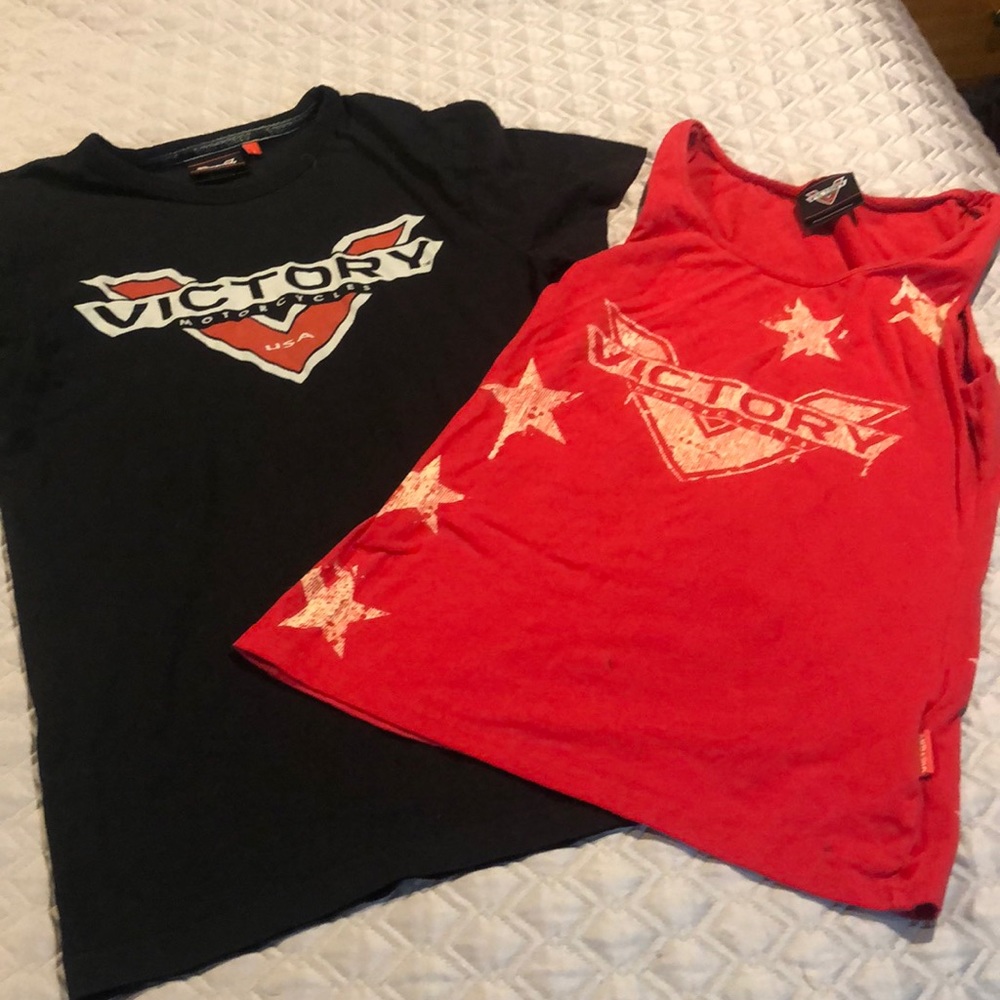 Women’s Victory motorcycle T-shirt and tank top